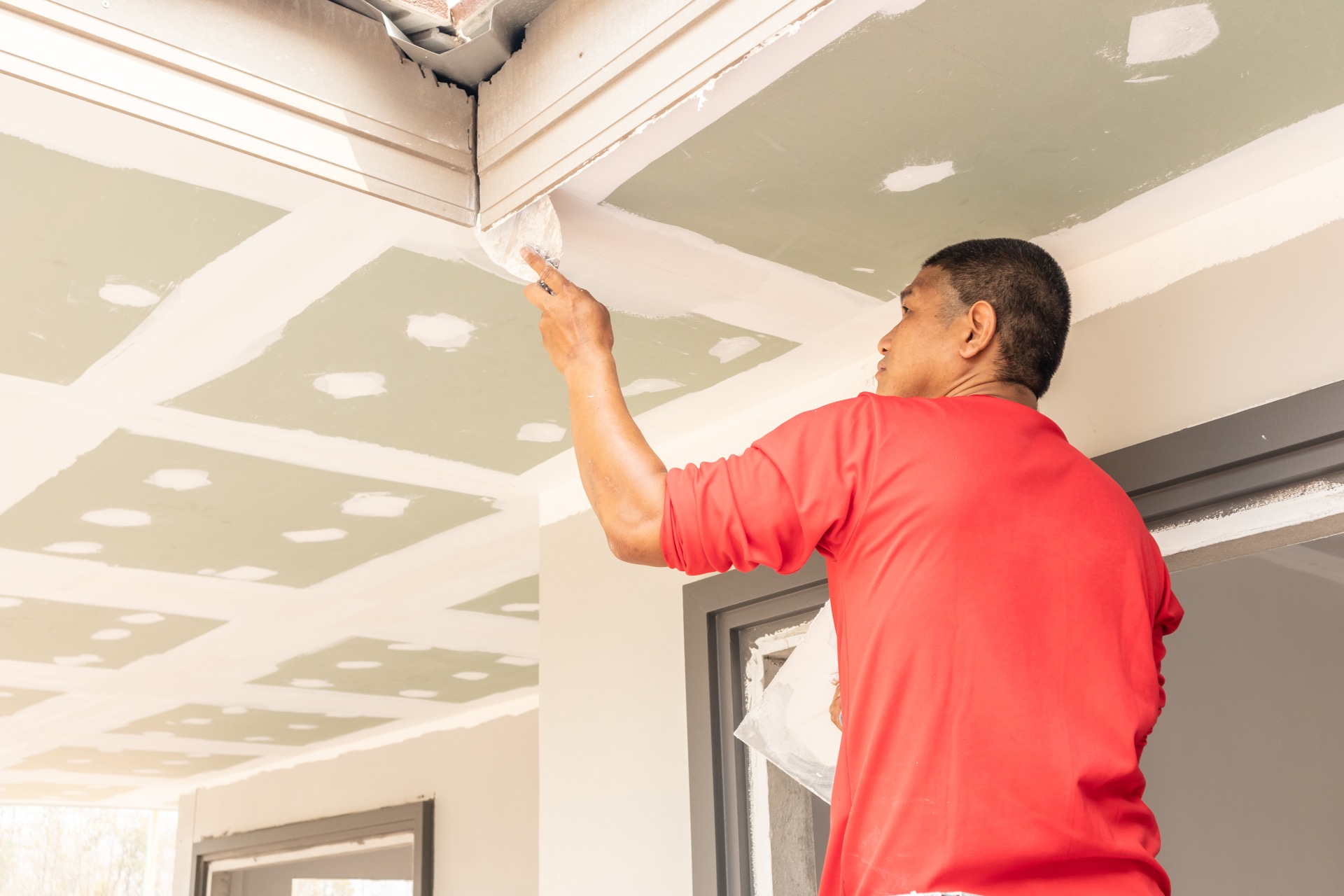 Plâtrerie et bande à joint